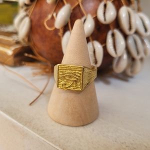 Brass Vintage Eye of Hourus Ring